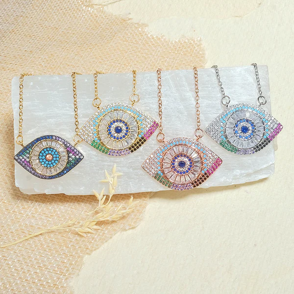 Crystal Evil Eye Necklaces