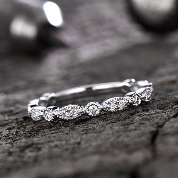 Platinum Engagement Ring with a Twisted Design